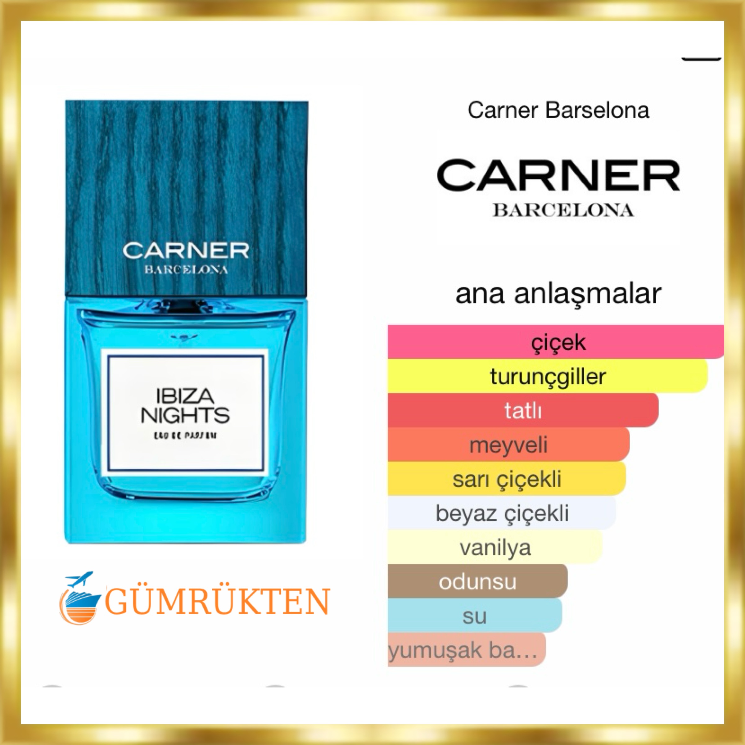 Carner Barcelona Ibiza Nights EDP 100 ML Unisex Parfüm - Görsel 2