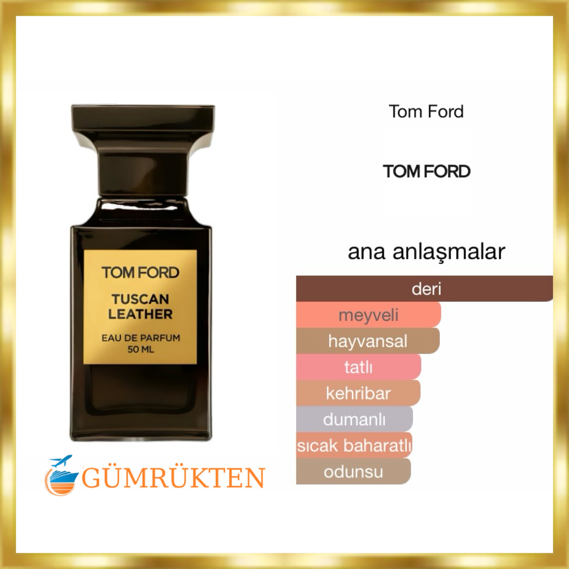 Tom Ford Tuscan Leather EDP 50 ML Unisex Parfüm - Görsel 2