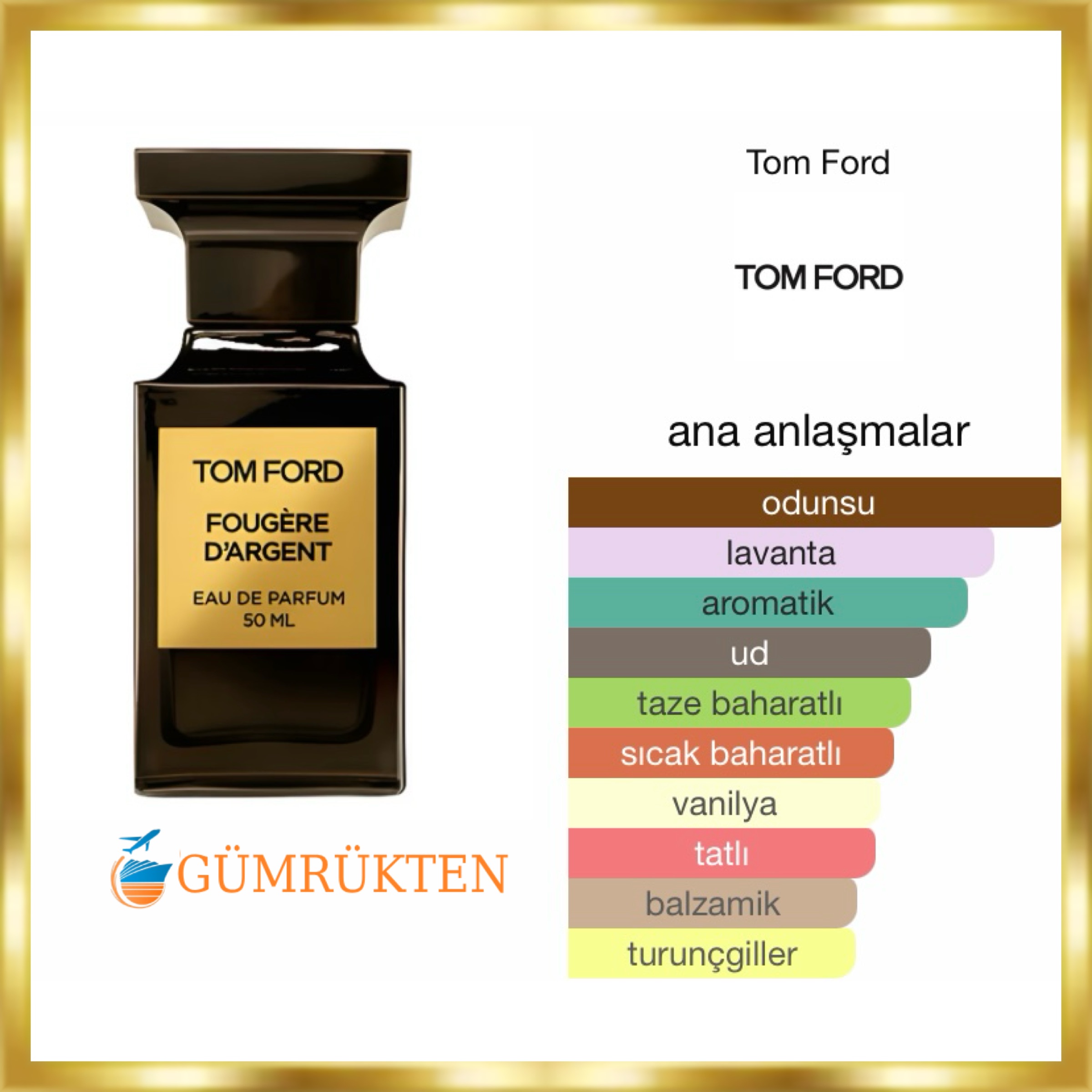 Tom Ford Fougere d'Argent EDP 50 ML Unisex Parfüm - Görsel 2