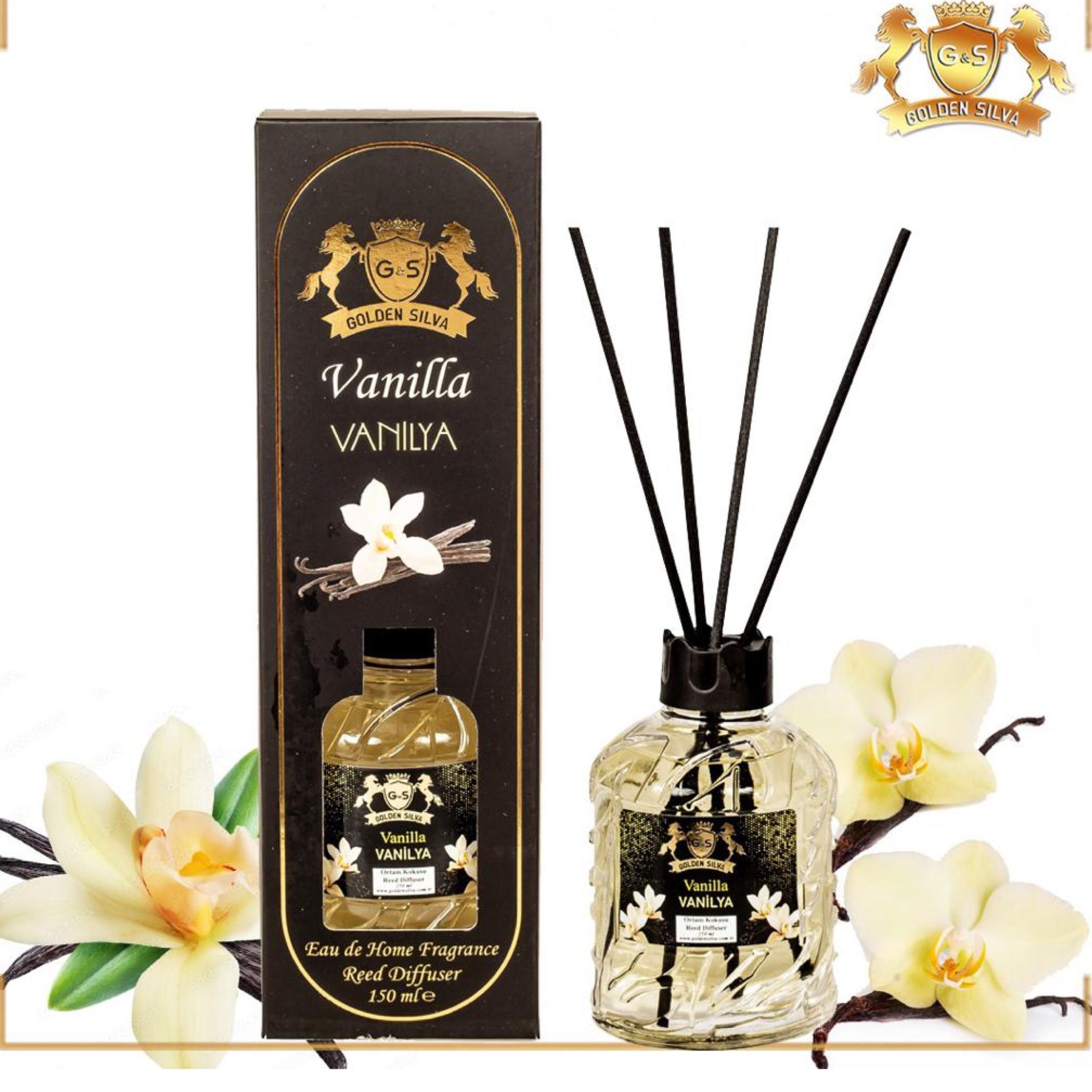 Golden Silva Vanilla Bambu Çubuklu Oda Kokusu 150ML