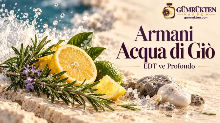 Narenciye, aromatik bitkiler ve deniz çağrışımlarıyla Acqua di Giò kapağı