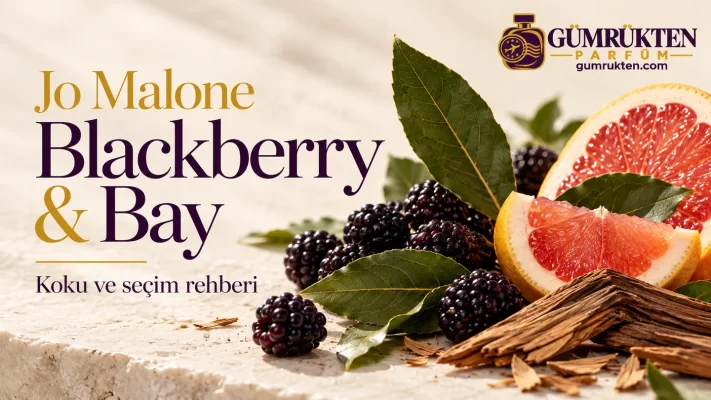 Böğürtlen, defne yaprakları ve odunsu dokularla Jo Malone Blackberry & Bay rehberi kapağı