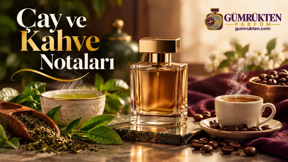 Çay ve kahve notalı parfümleri keşfedin. Yeşil çay, siyah çay, kavrulmuş kahve ve sütlü akorların farklarını öğrenin; zevkinize uygun kokuyu seçin.